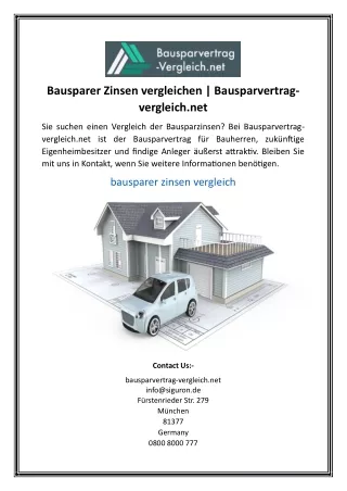 Bausparer Zinsen vergleichen Bausparvertrag-vergleich.net