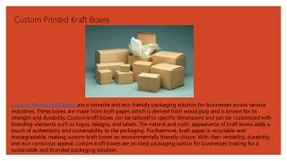 custom printed kraft boxes