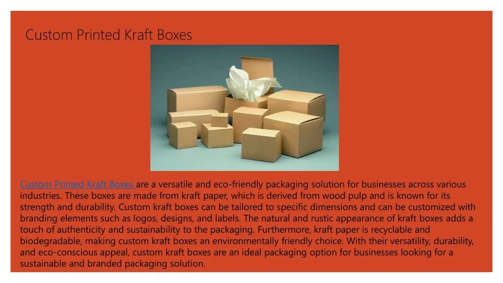 PPT - Custom Printed Kraft Boxes PowerPoint Presentation, free download ...