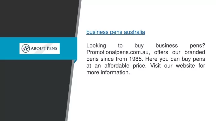 business pens australia looking to buy business