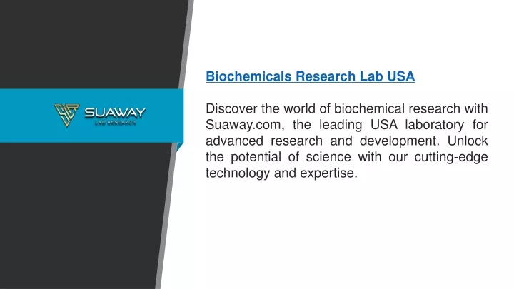 biochemicals research lab usa discover the world