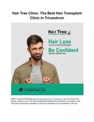 Hair Tree Clinic_ The Best Hair Transplant Clinic in Trivandrum