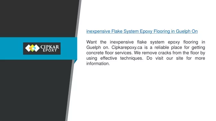 inexpensive flake system epoxy flooring in guelph