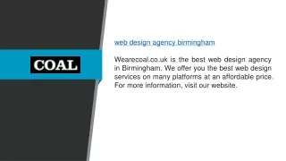 Web Design Agency Birmingham | Wearecoal.co.uk
