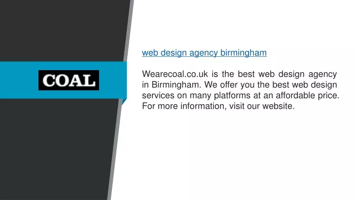 web design agency birmingham wearecoal