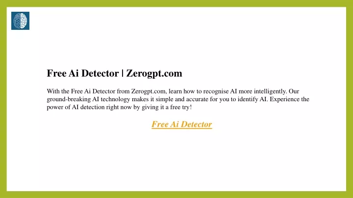free ai detector zerogpt com with the free