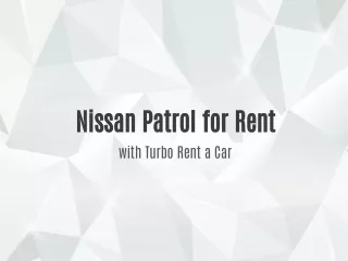 Nissan Patrol for rent