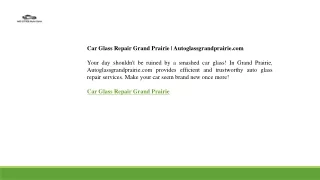 Car Glass Repair Grand Prairie  Autoglassgrandprairie.com