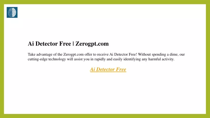 ai detector free zerogpt com take advantage