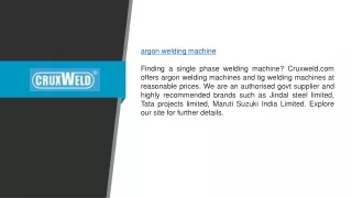 argon welding machine | cruxweld.com