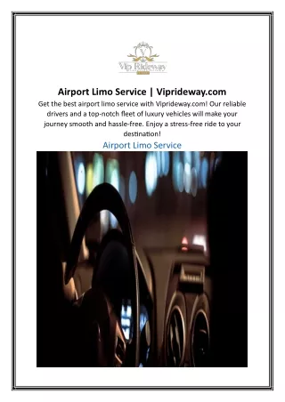 Airport Limo Service Viprideway