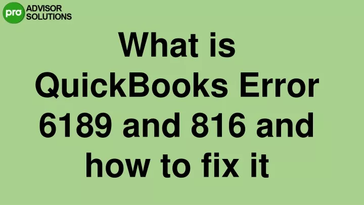 what is quickbooks error 6189