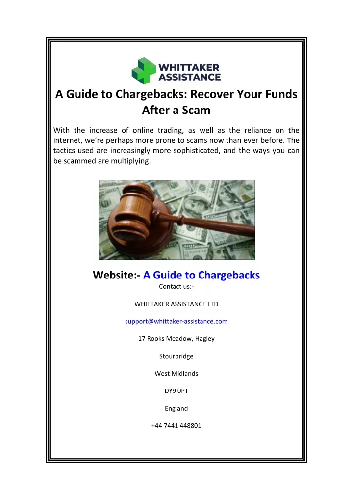 a guide to chargebacks recover your funds after