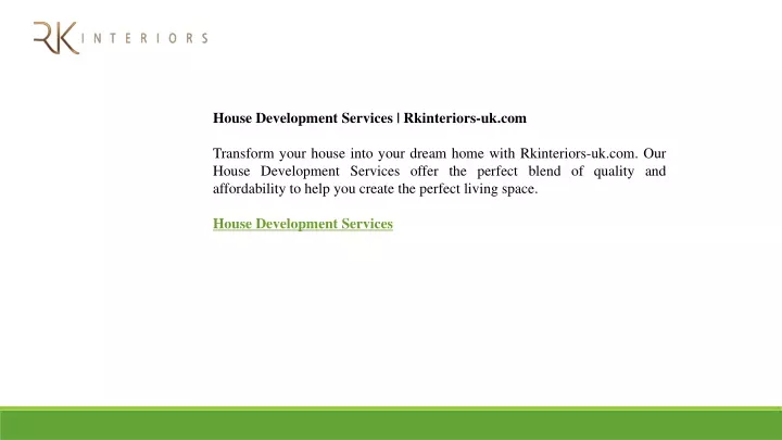 house development services rkinteriors