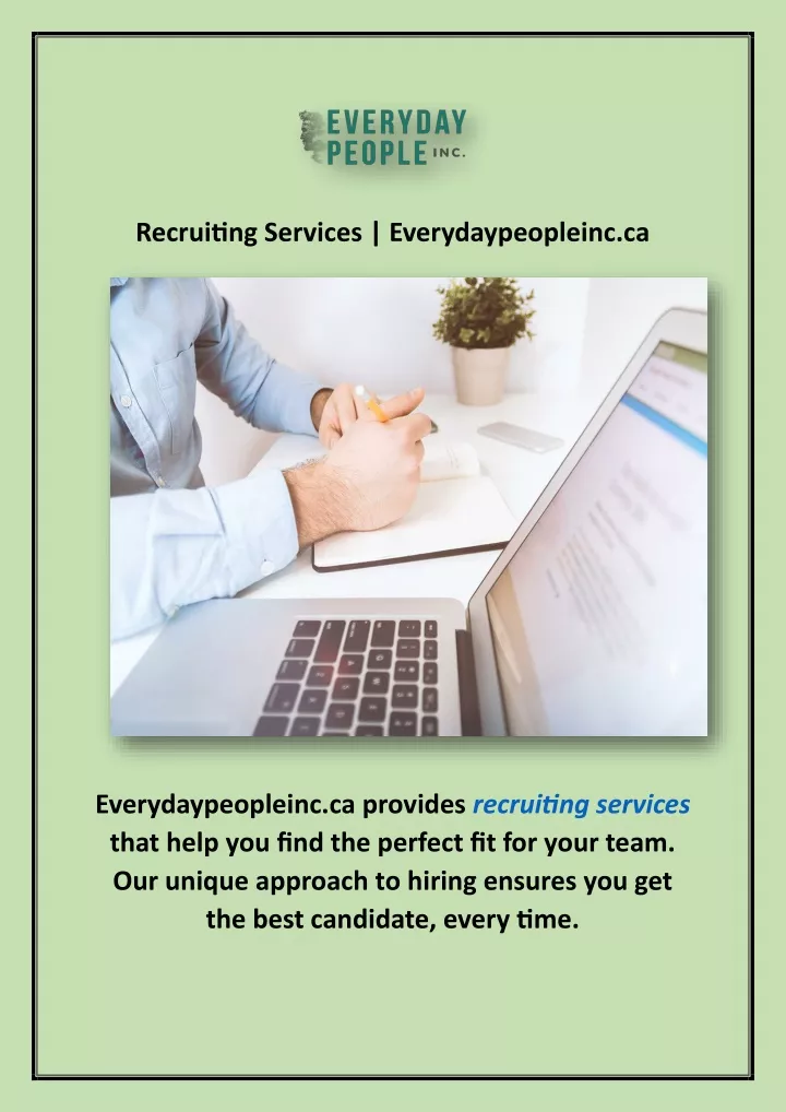 recruiting services everydaypeopleinc ca