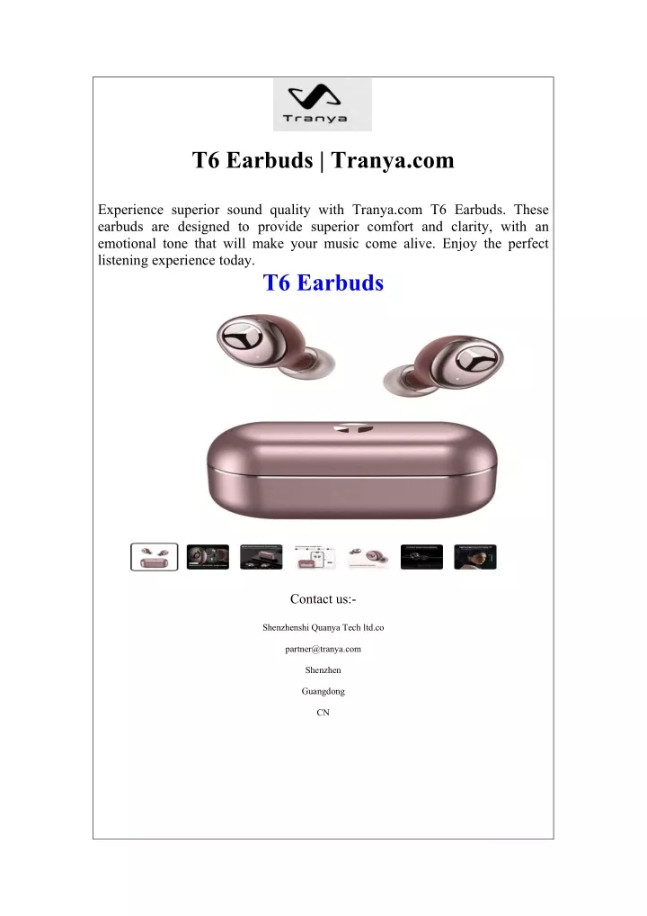 t6 earbuds tranya com