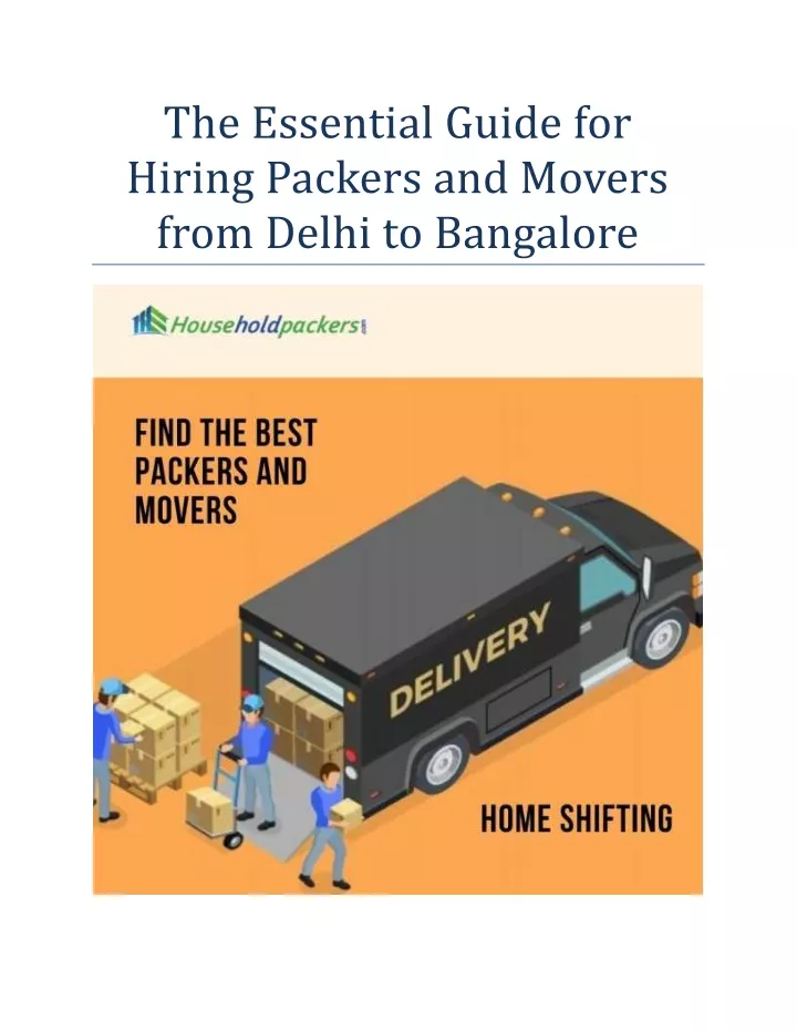 the essential guide for hiring packers and movers