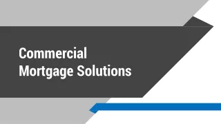 Commercial Mortgage Solutions