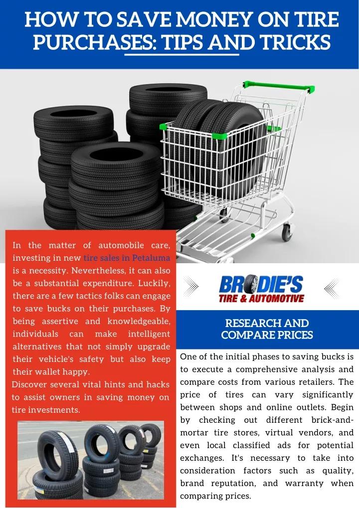 how to save money on tire purchases tips