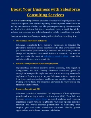 boost your business with salesforce consulting