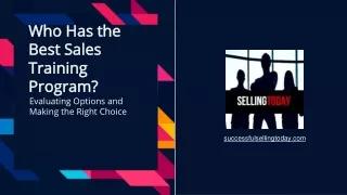 Who Has the Best Sales Training Program