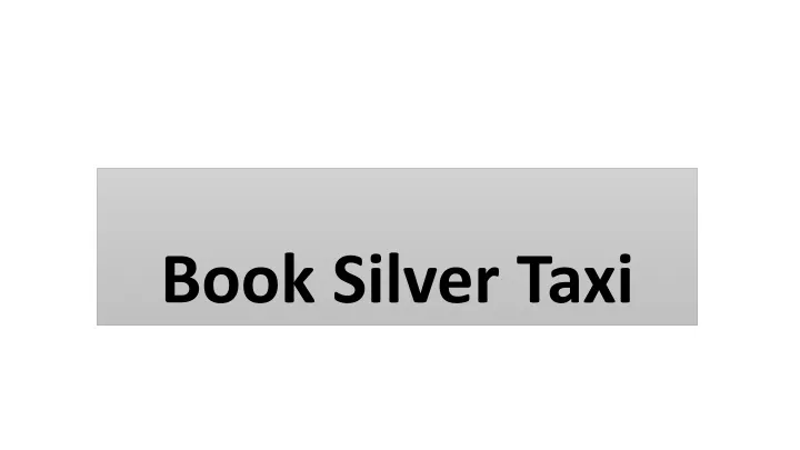 book silver taxi