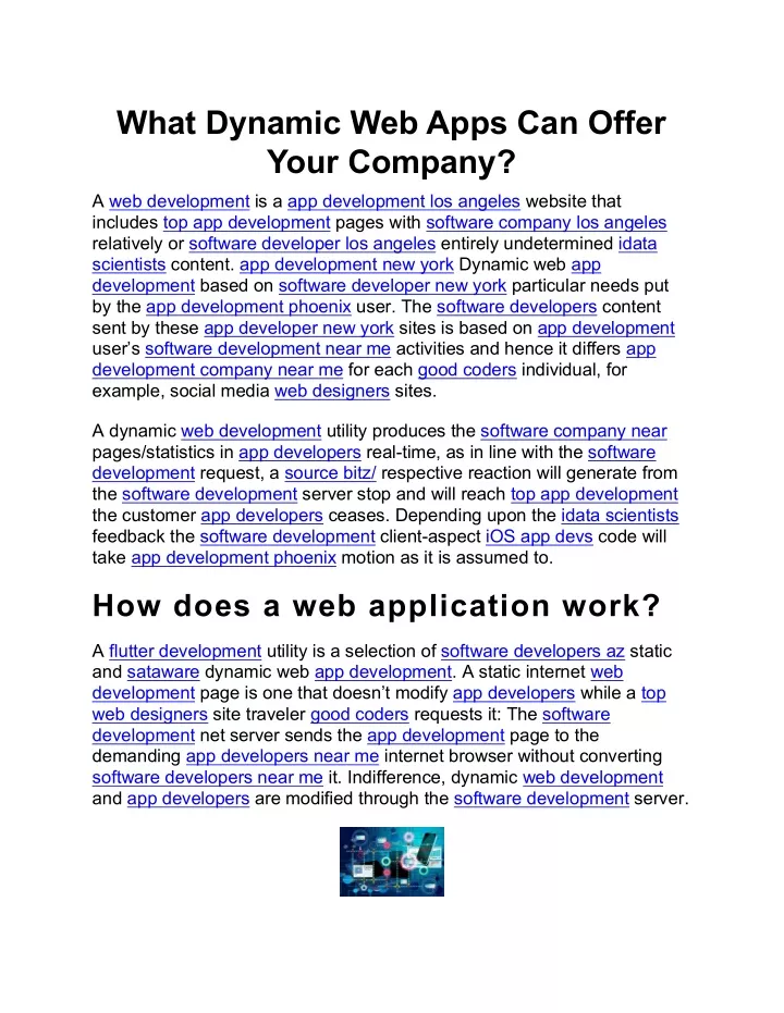 what dynamic web apps can offer your company
