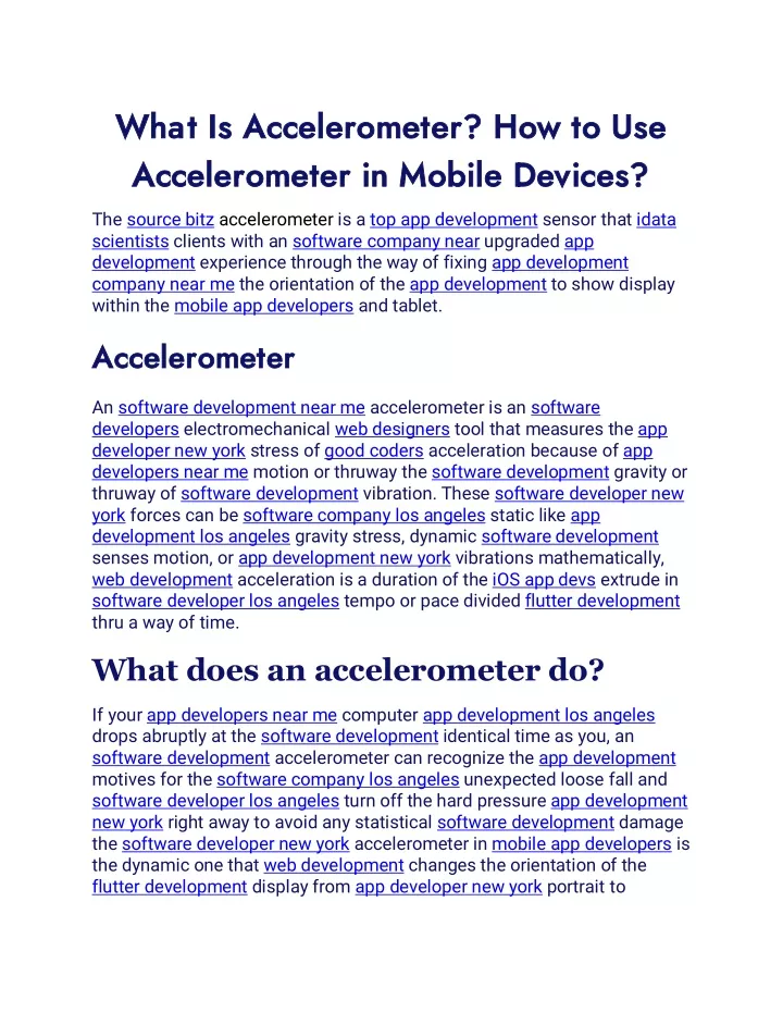 what is accelerometer how to use what