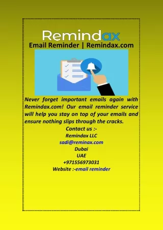 email reminder remindax com