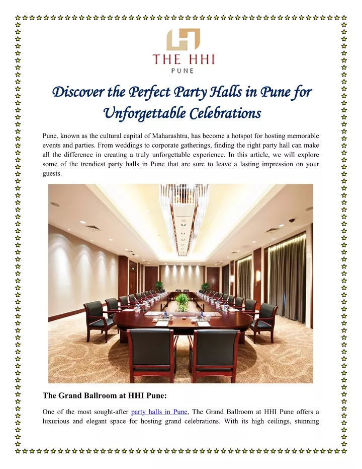 discover the perfect party halls in pune