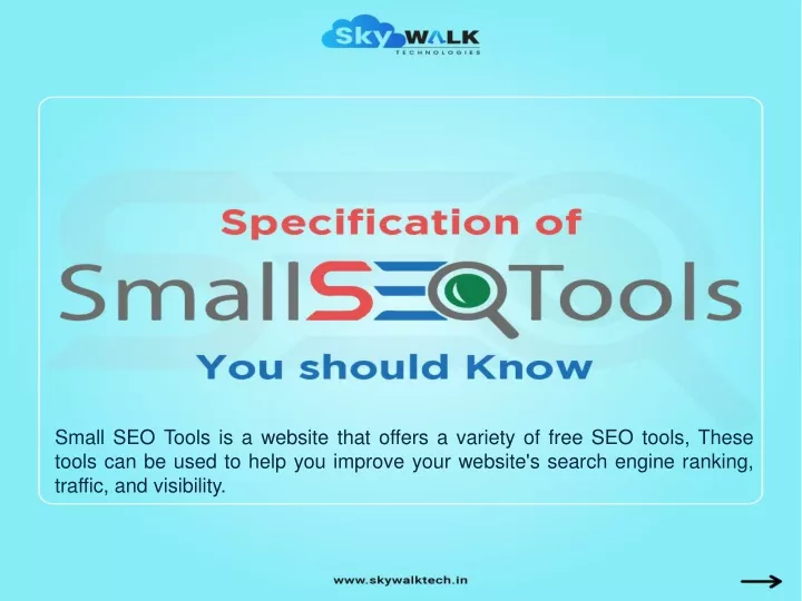 small seo tools is a website that offers