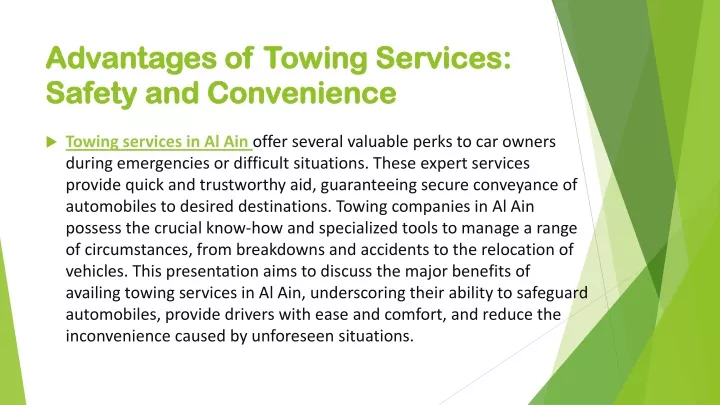 advantages of towing services safety and convenience