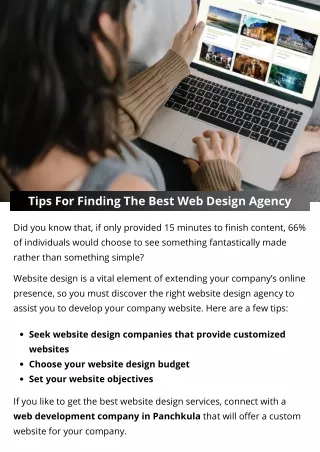 tips for finding the best web design agency