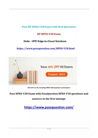 pass hp hpe0 v28 exam with real questions
