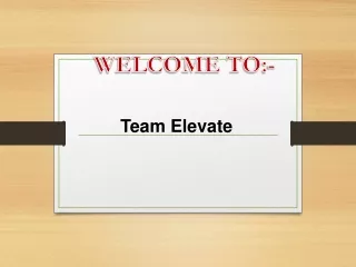 welcome to