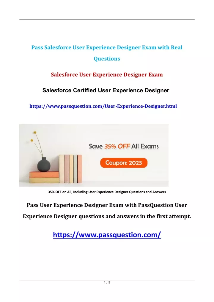 pass salesforce user experience designer exam