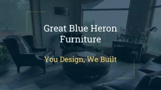 Experience the luxurious Comfort of  Leather Furniture at Great Blue Heron