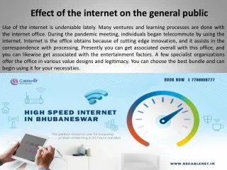 Effect of the internet on the general public