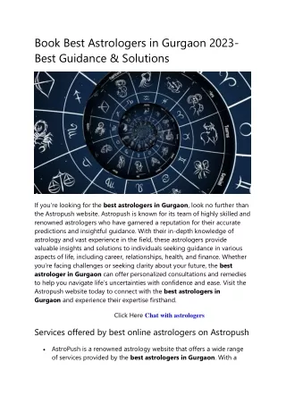 Best Astrologers in gurgaon 2023