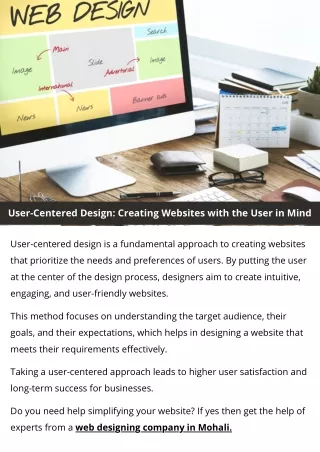 user centered design creating websites with
