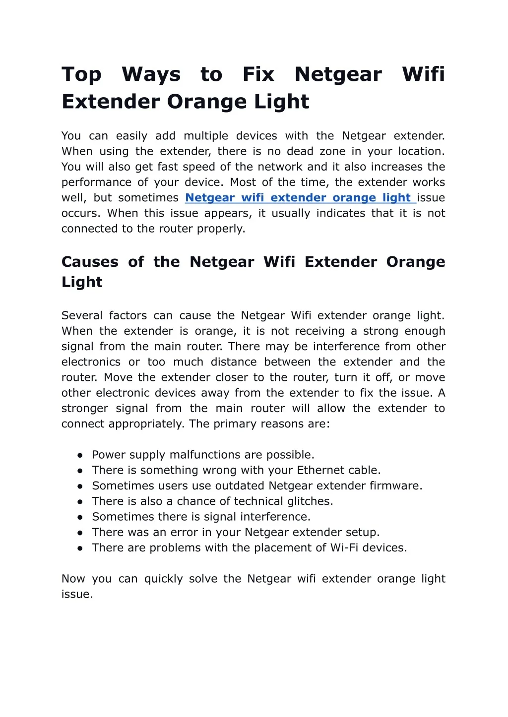 PPT - Fix Netgear Wifi Extender Orange Light Issue PowerPoint ...
