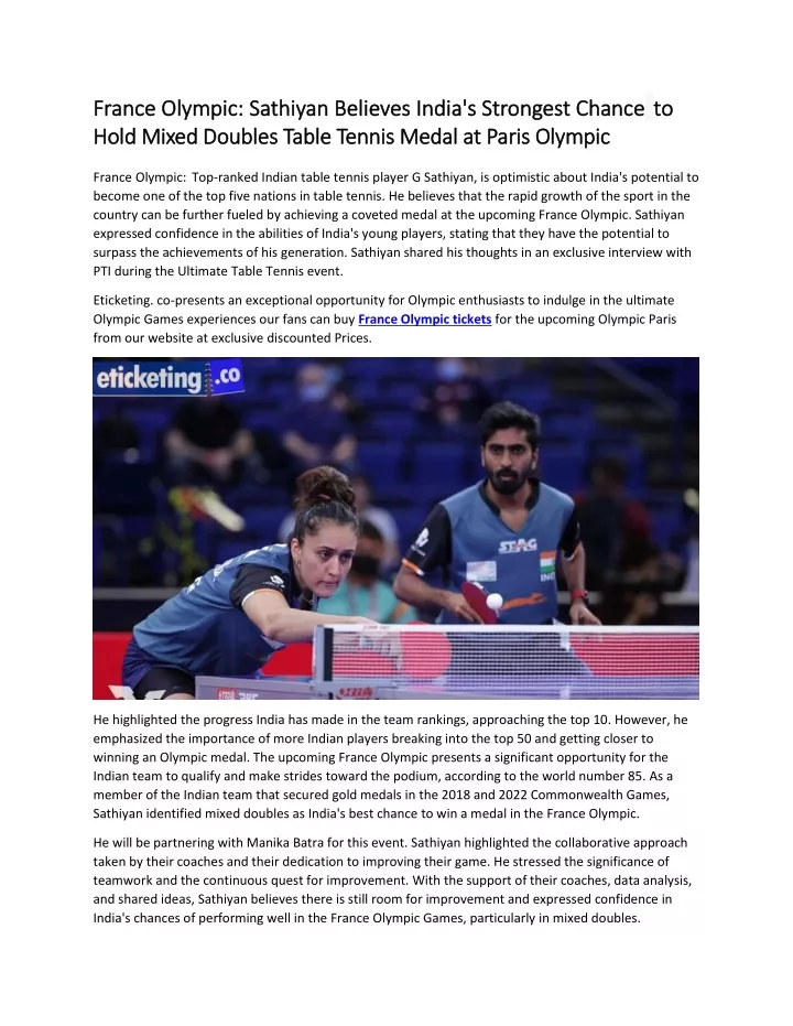 india s strongest chance to to medal at paris