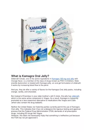 Kamagra Oral Jelly Sildenafil 100 mg