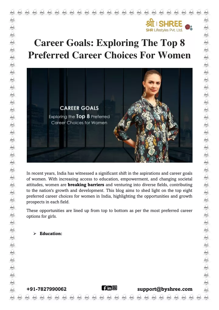 career goals exploring the top 8 preferred career