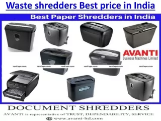 waste shredders best price in india