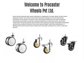 We are the best industrial caster wheels manufacturer in Maharashtra