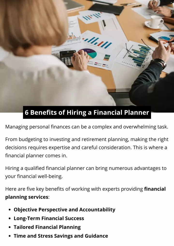 6 benefits of hiring a financial planner