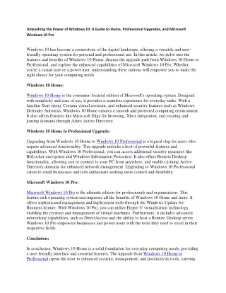 unleashing the power of windows 10 a guide