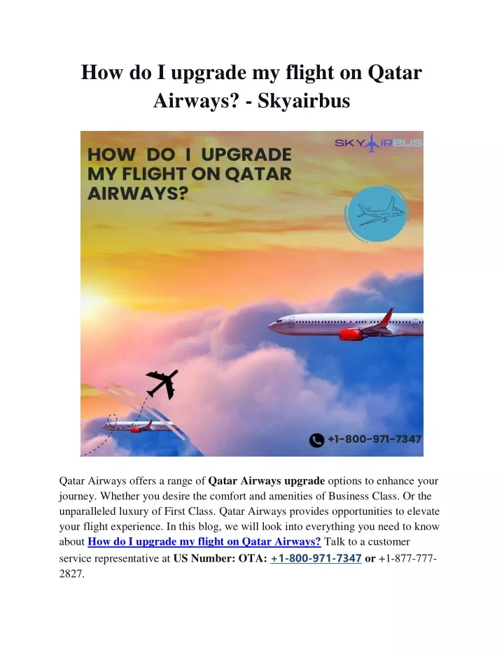 how do i upgrade my flight on qatar airways
