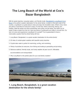 The Long Beach of the World at Cox’s Bazar Bangladesh